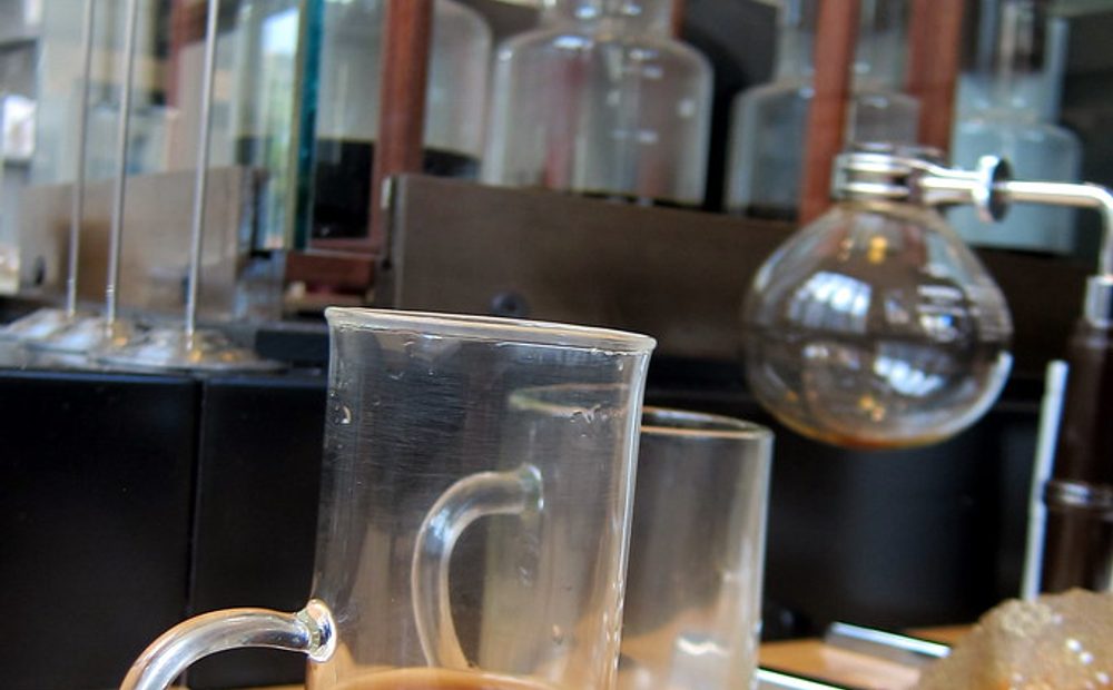 my actual two-group espresso machine on the coffee bar, dialed in (placeholder)