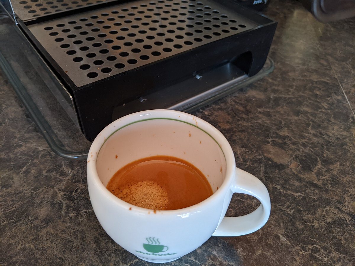 Espresso in the cup, which is the only place any of this gets settled