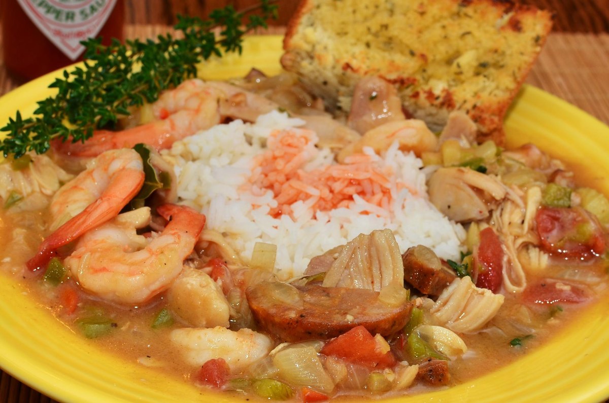 A seafood gumbo