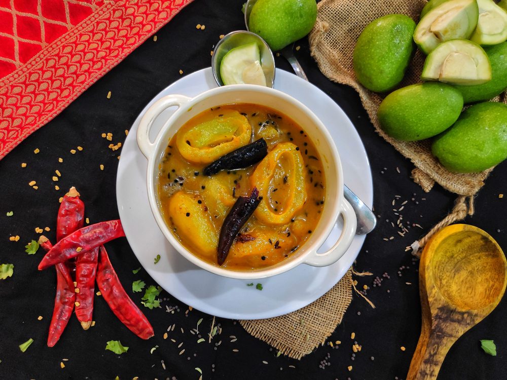 Achar, Green Mango (Indian Oil Pickle)