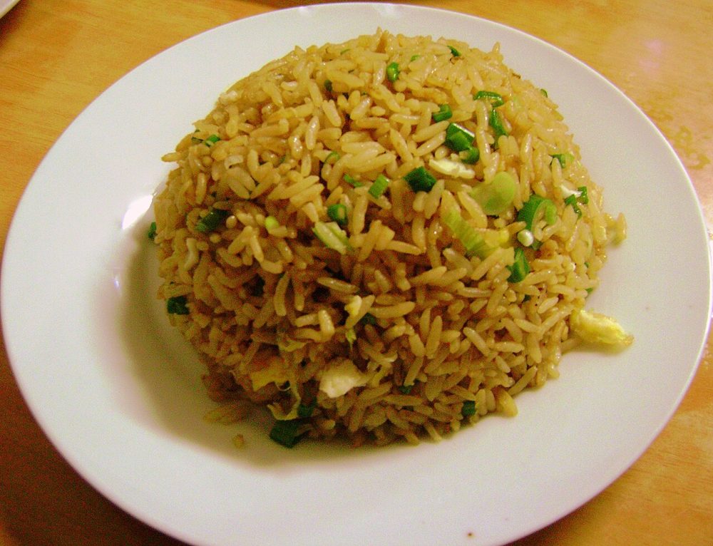 Arroz Chaufa (Peruvian Chinese Fried Rice with Chicken)