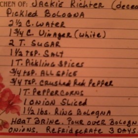 Bologna, Pickled, Mom's