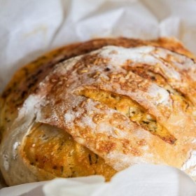 Bread, Sourdough, Rosemary, Garlic, and Sharp Cheddar