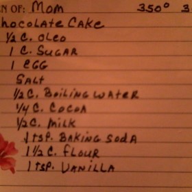 Cake, Chocolate Sheet, Mom's