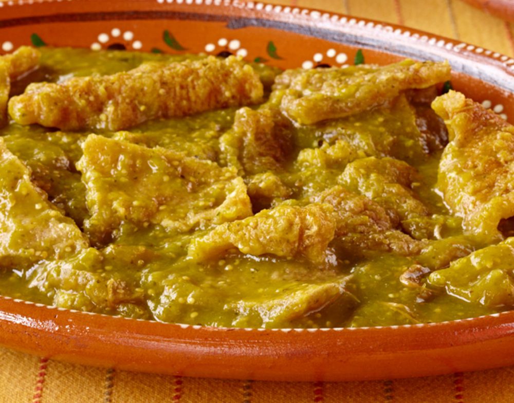 Chicharrón in Three Chiles Salsa
