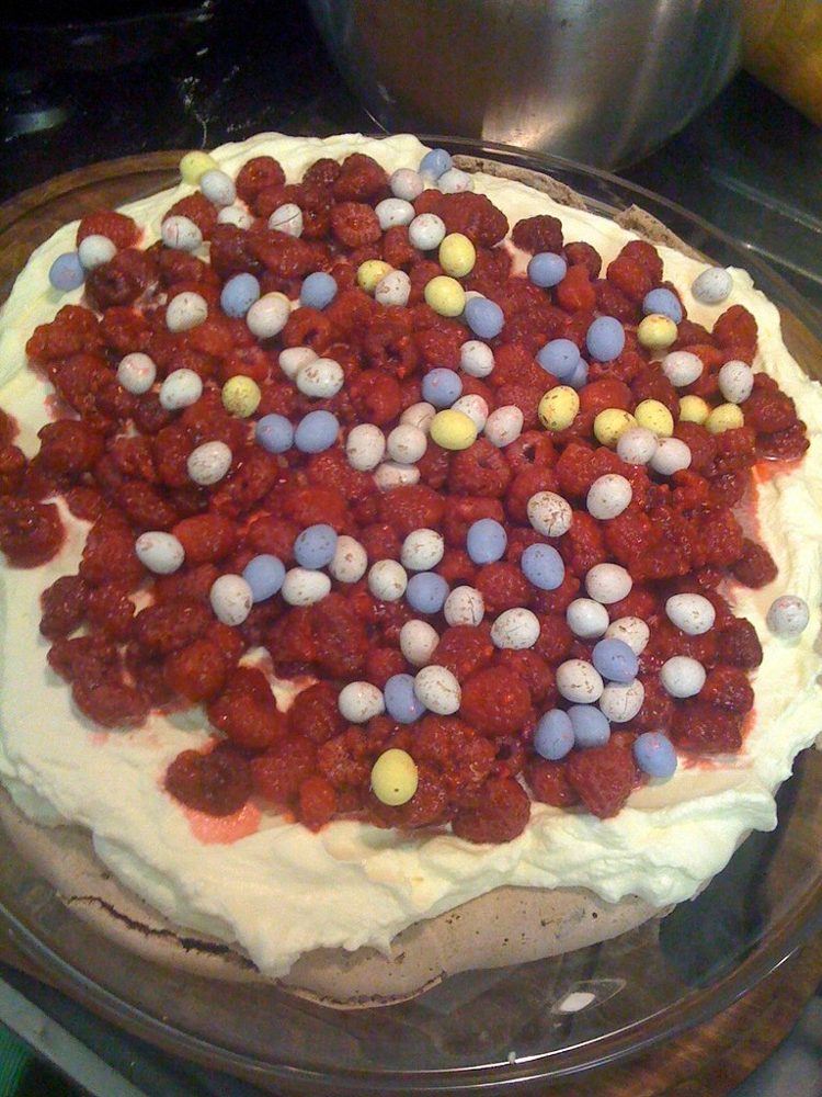 Chocolate Raspberry Pavlova