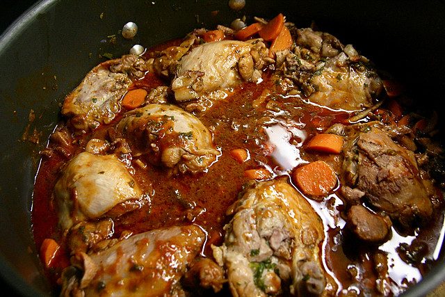 Coq au Vin (Chicken Braised in Red Wine)
