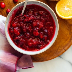 Cranberry Sauce, Sweetened with Honey or Maple Syrup