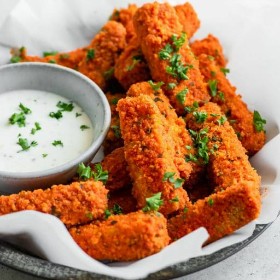 Crispy Baked Buffalo Tofu Wings