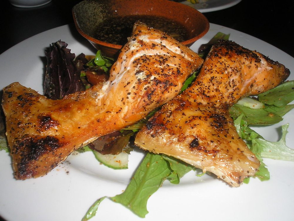 Grilled Salmon Collar with Ponzu