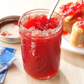 Jam, Pineapple-Rhubarb, Canned