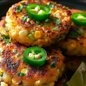 Mexican Corn Cakes with Jalapeño & Lime