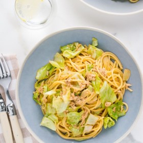 Miso Butter Pasta with Tuna and Cabbage キャベツとツナの和風パスタ