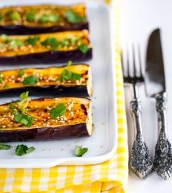 Miso Glazed Eggplant 茄子の味噌焼き