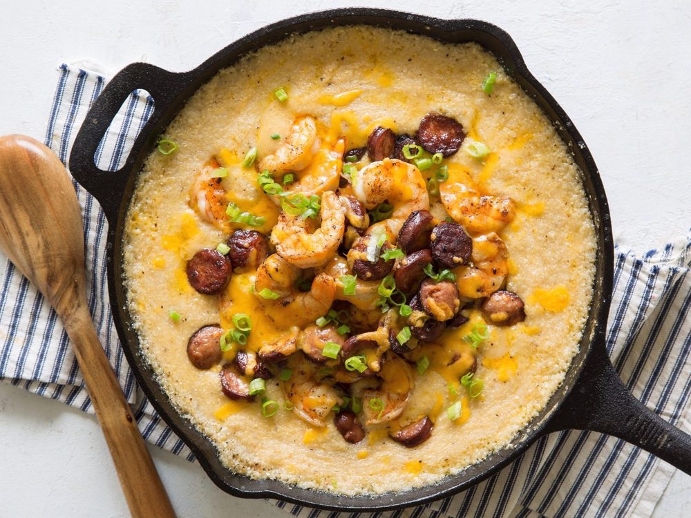 Paula Deen's Baked Creole Shrimp and Grits