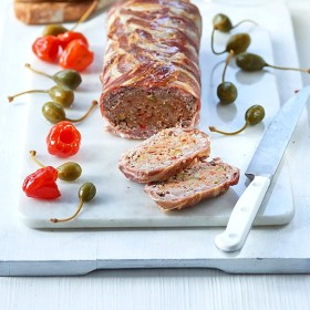 Pork, Chorizo and Pink Peppercorn Terrine