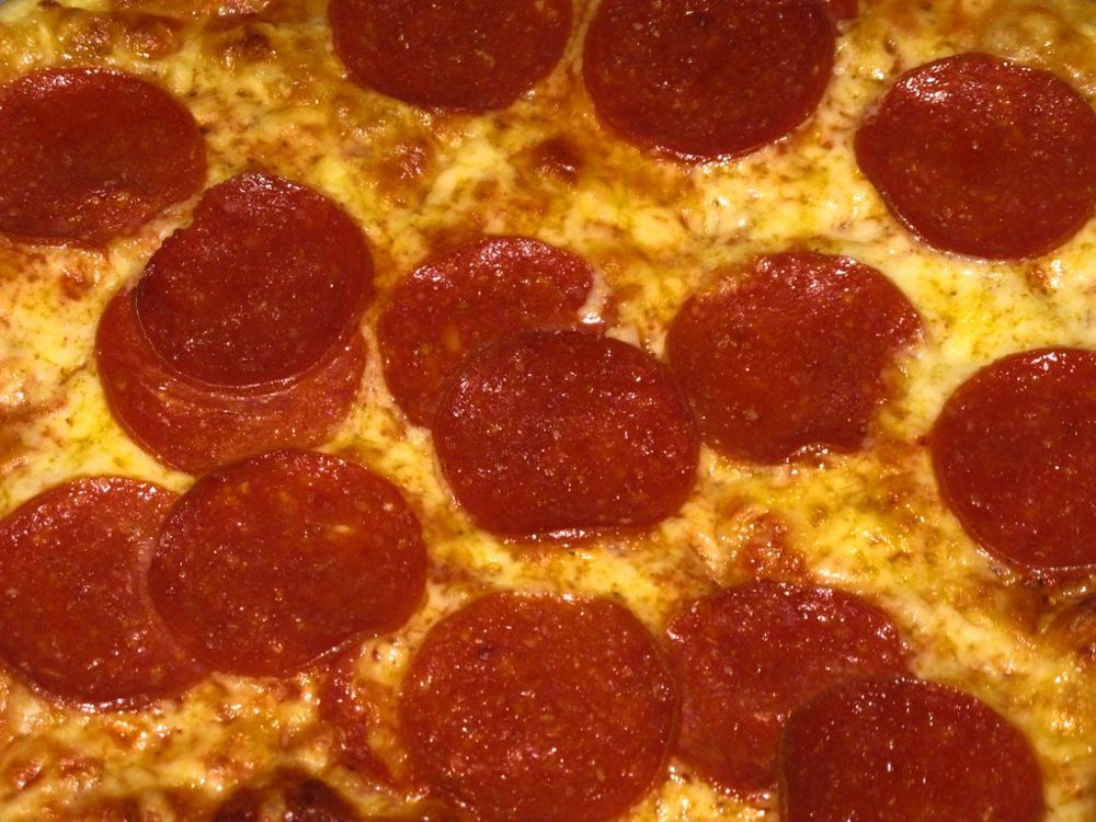 Robert Irvine's Pepperoni and Cheese Scrambled Eggs