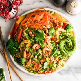 Salad, Quinoa, Asian with Peanut Dressing