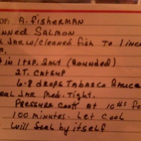 Salmon, Canned, Mom's (From a fisherman)
