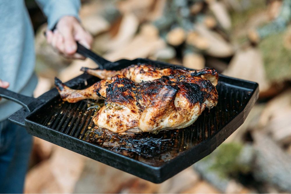 Spatchcock Roast Chicken (Pizza Oven)