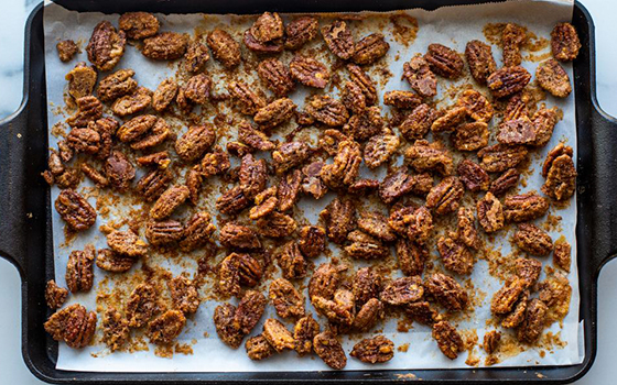 Spicy Bourbon Pecans