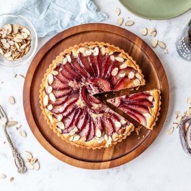Tart, Red Wine Poached Pear Frangipane
