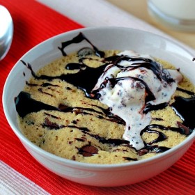 Two Minute Chocolate Chip Cookie for One