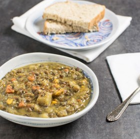 Vegan Instant Pot Lentil Vegetable Soup with Slow Cooker Variation