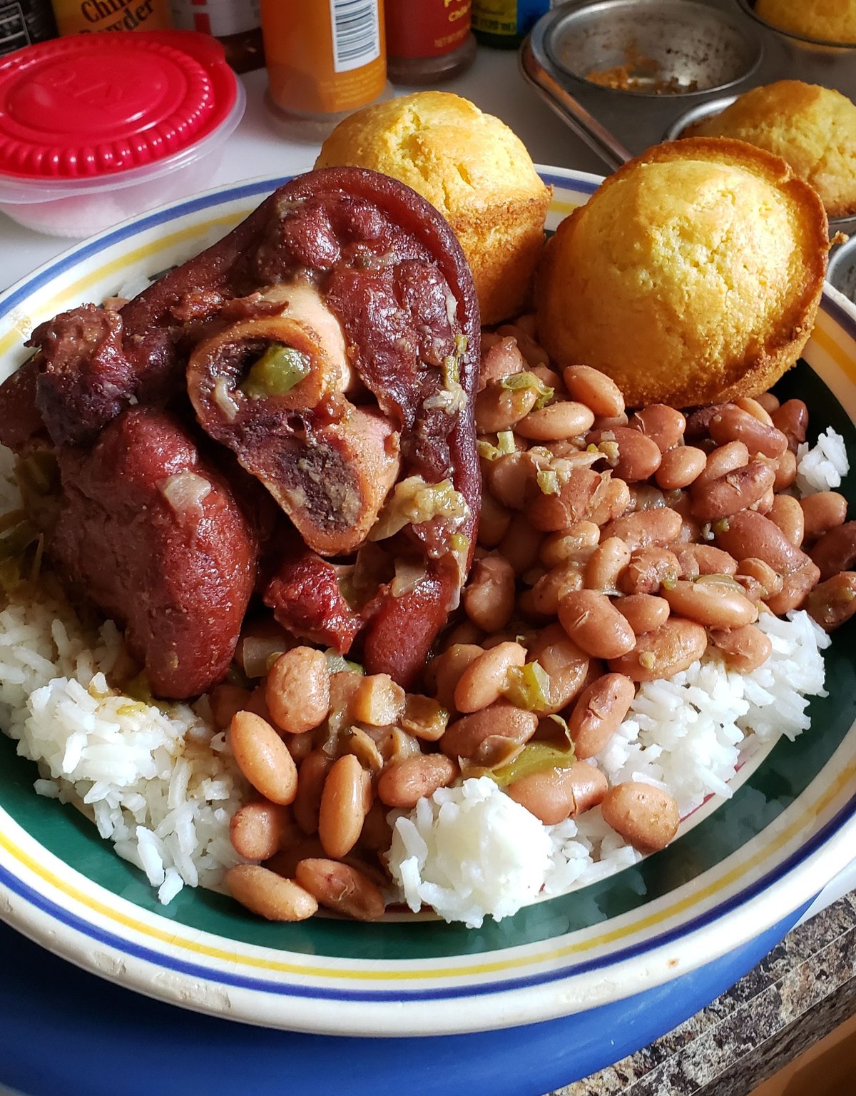 Ham hock and beans — the protein backbone of the whole category