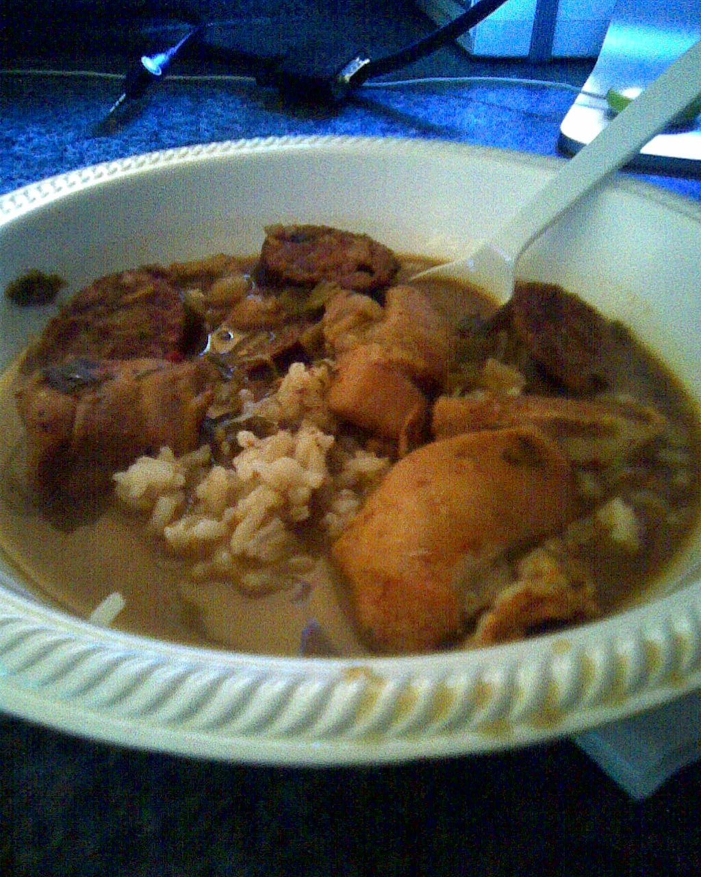 A pot of gumbo