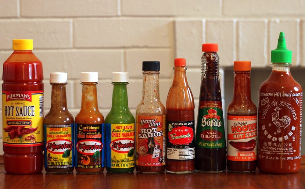 bottles I've collected from my travels — Salsa Perrins, a Brazilian molho inglês, and a Hong Kong kip jap — grouped to show the family resemblance (placeholder)